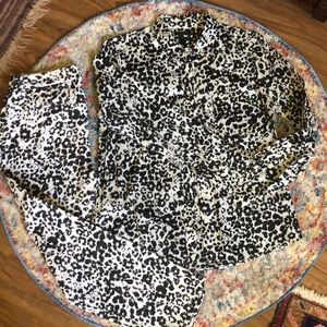 JCrew Boy Cut Blouse s12 Snow Leopard